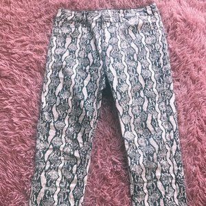 Snake Skin Skinny Jeans